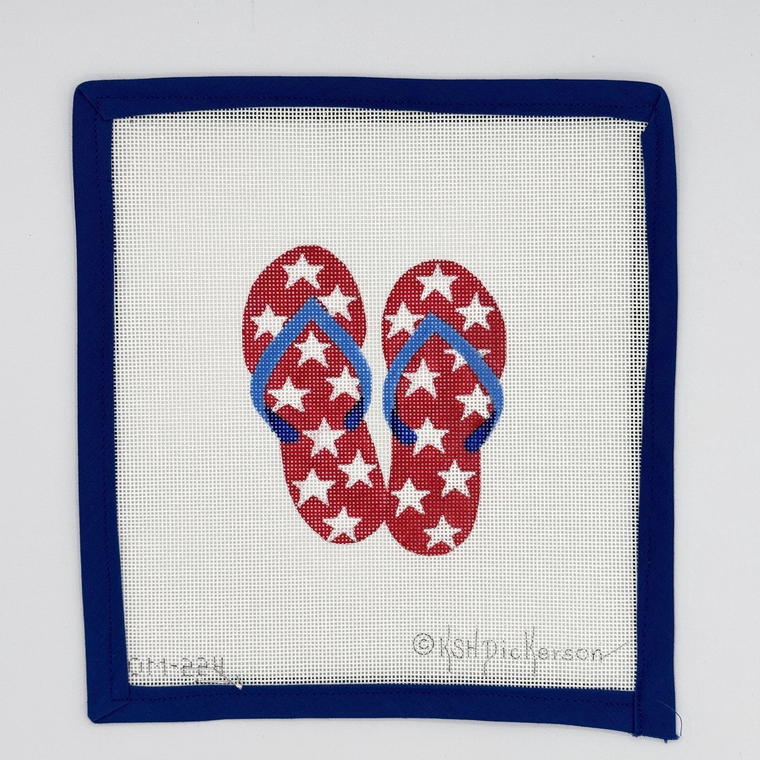 Red White Blue Flip Flops