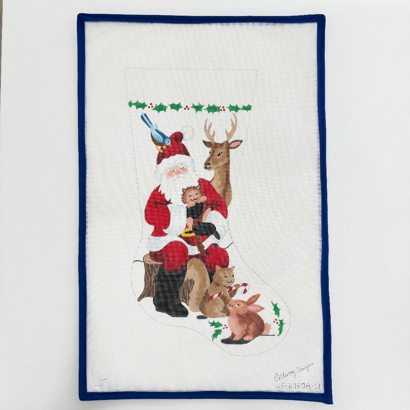 Santa with Forest Creatures Stocking