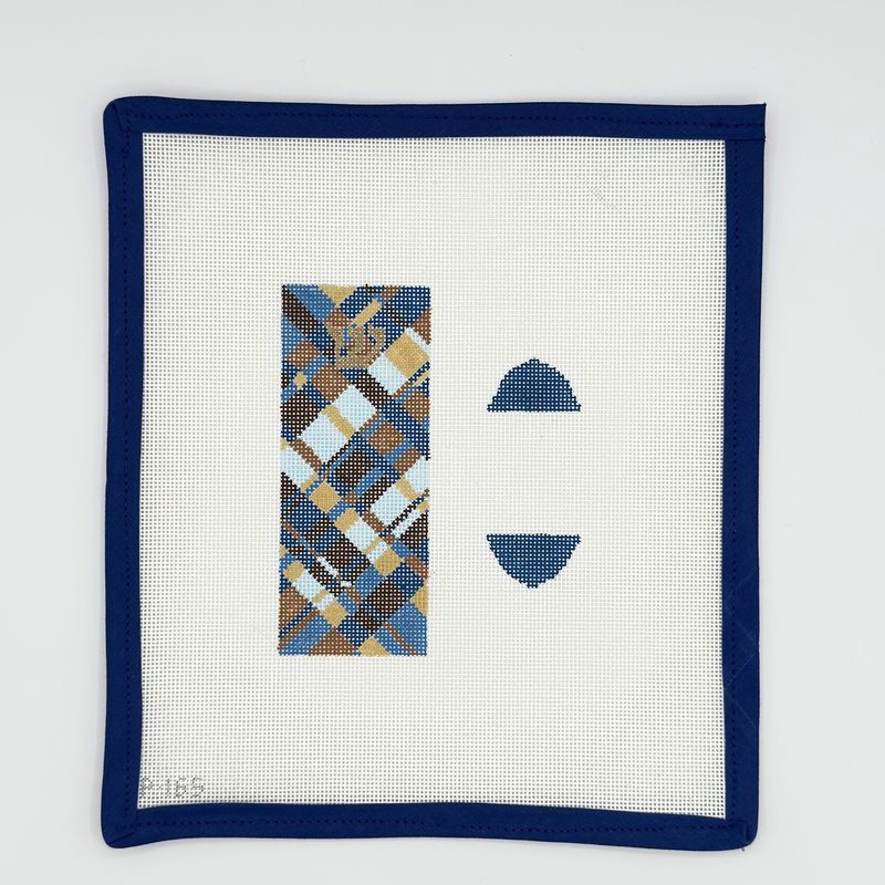 Blue Plaid Mezuzah