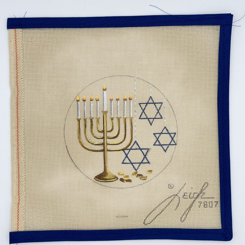 Menorah on Tan