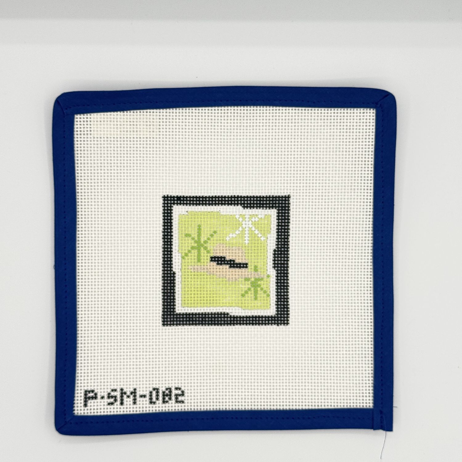 Straw Hat Green White Stars