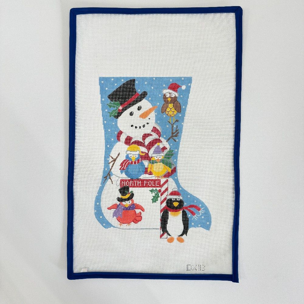 Snowman With Birds Stocking