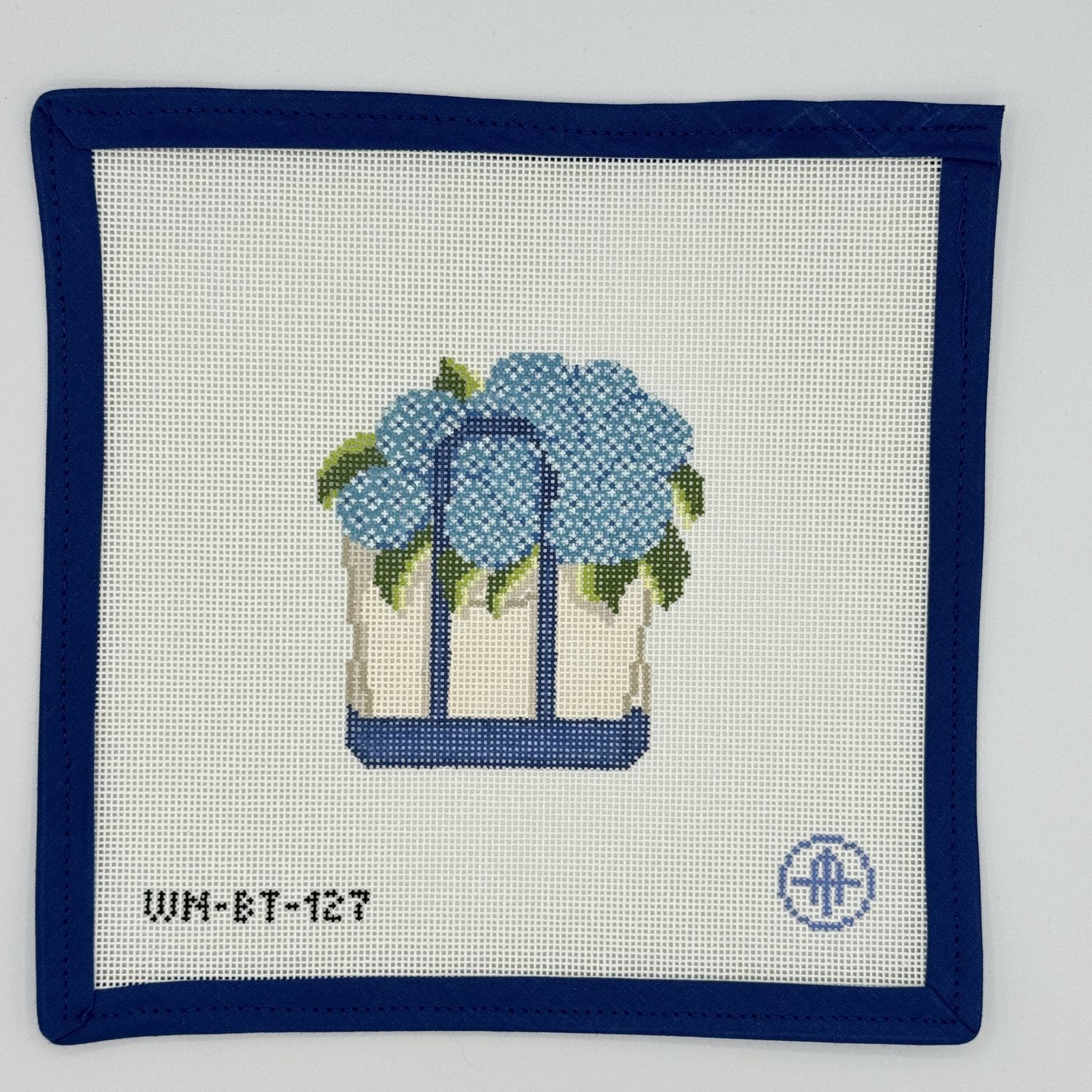 Blooming Hydrangea Boat Tote - Blue