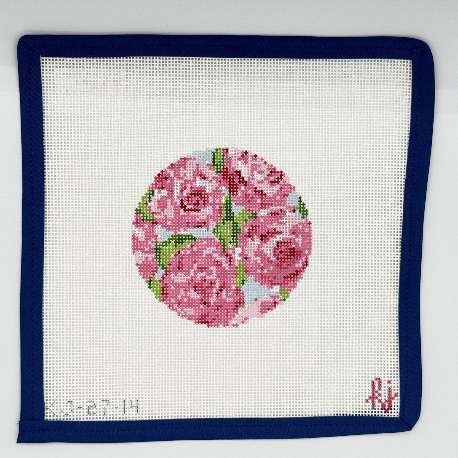 Roses on Teal Round Insert