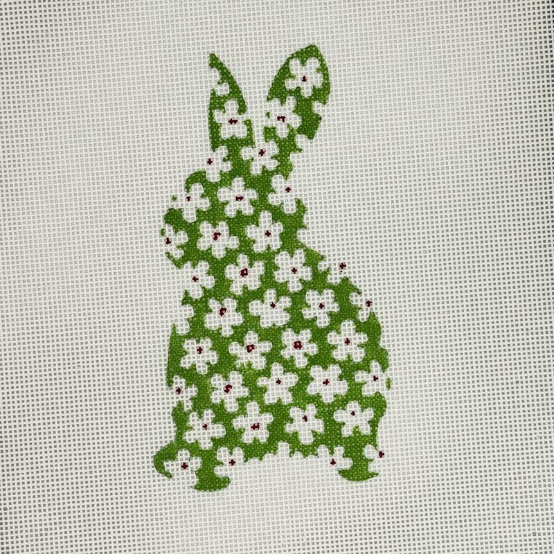 Bunny Green With Flowers
