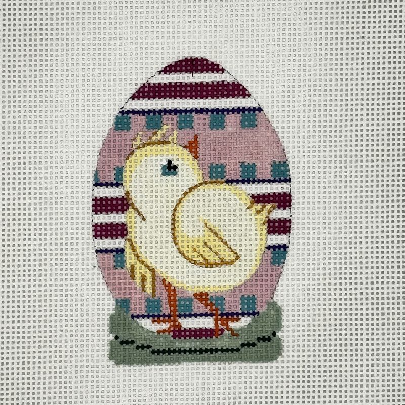 Chick On Striped Egg