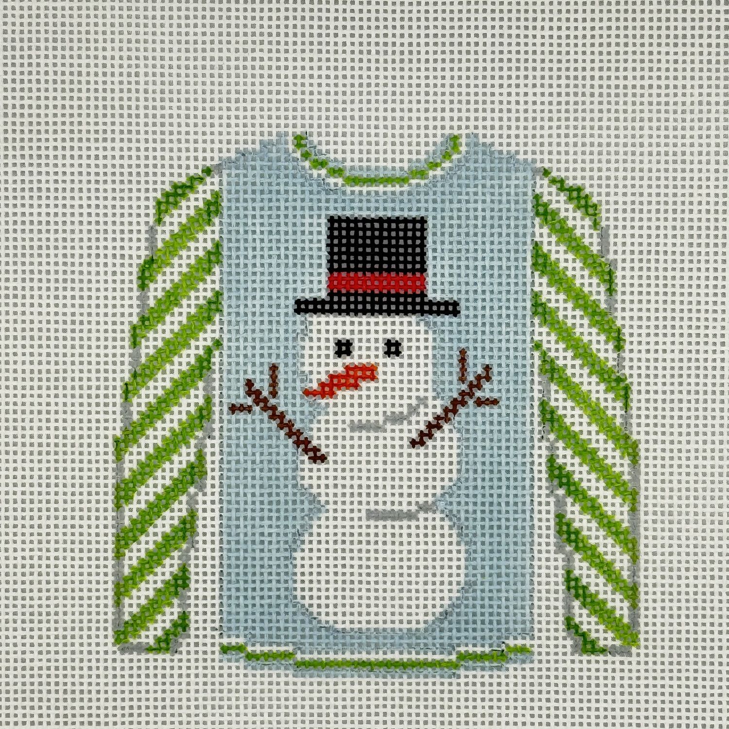 Snowman On Blue Sweater