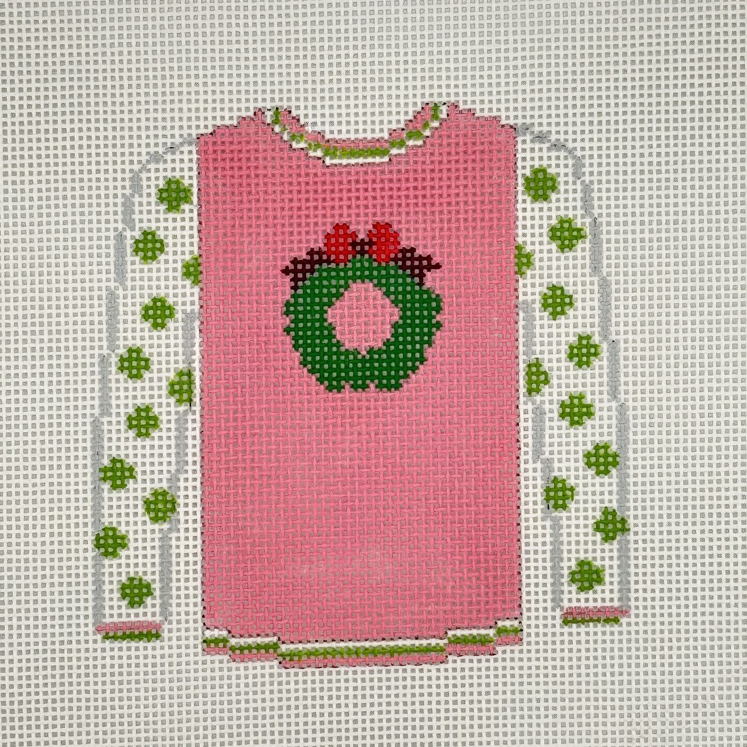Wreath On Pink Sweater