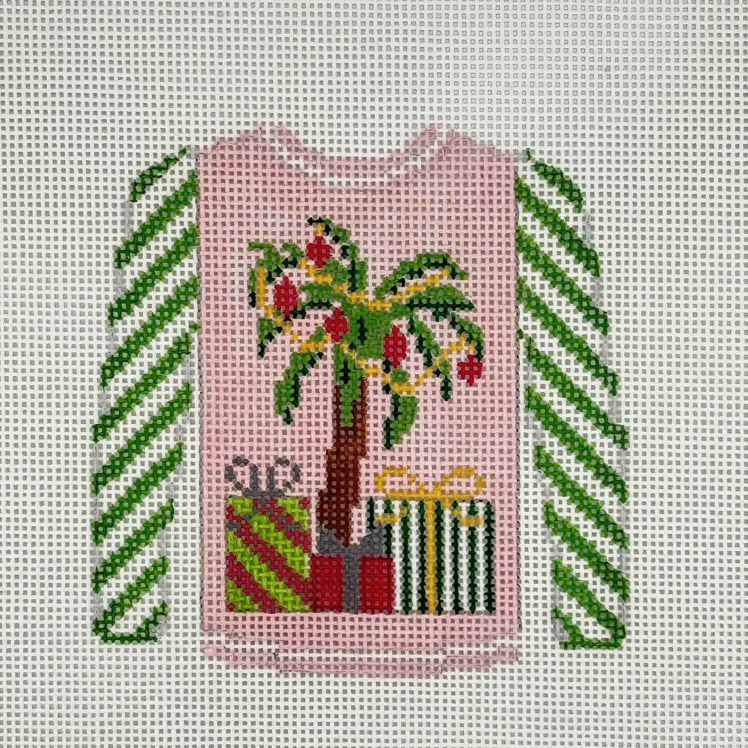 Palm On Pink Sweater