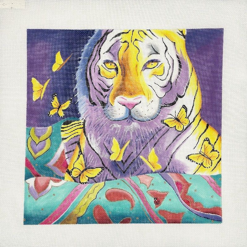 Tiger With Butterflies