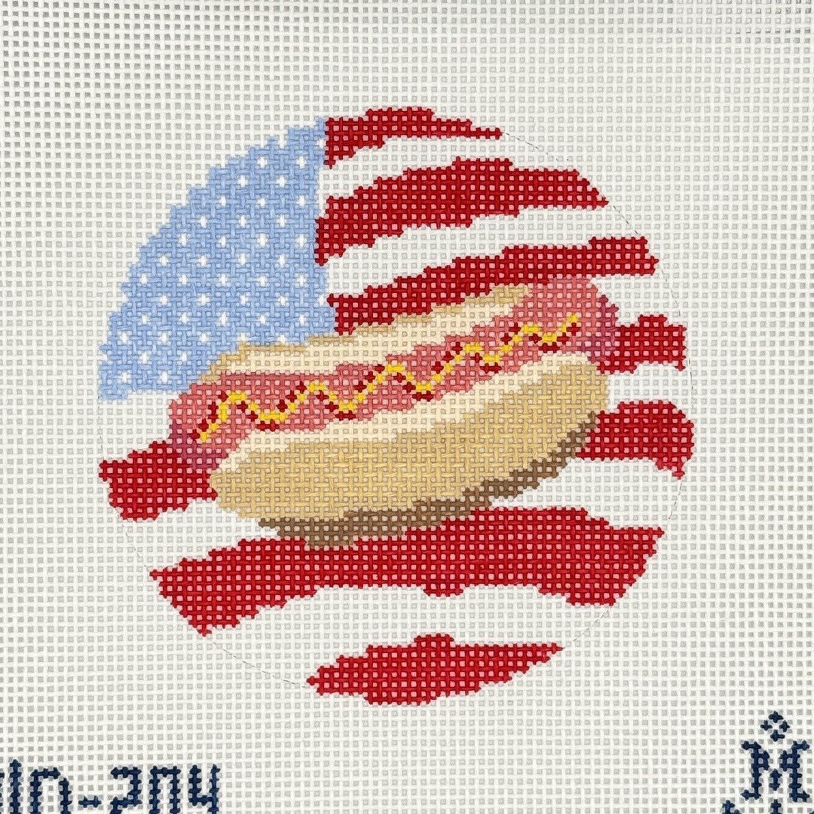 American Flag Hot Dog