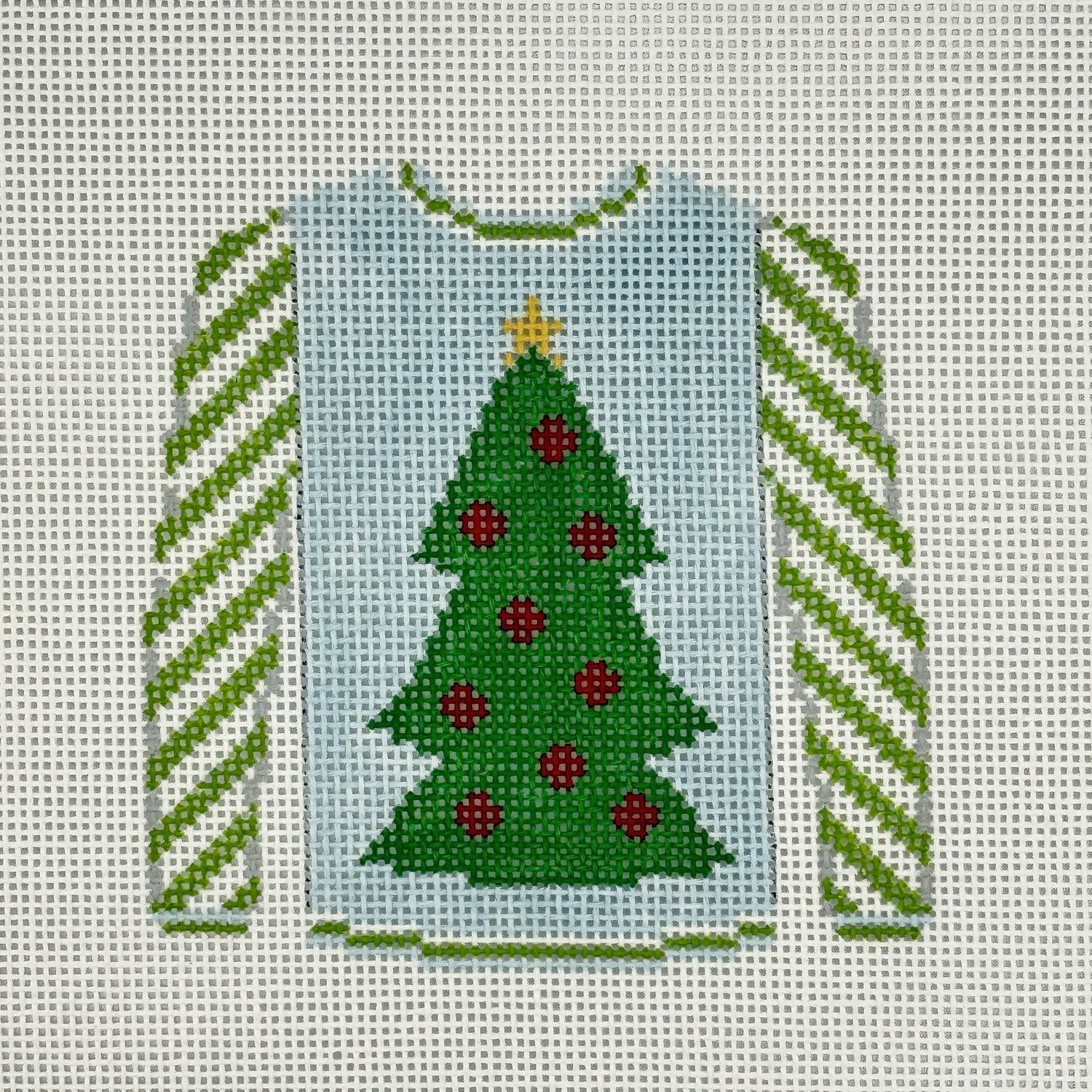 Christmas Tree on Blue