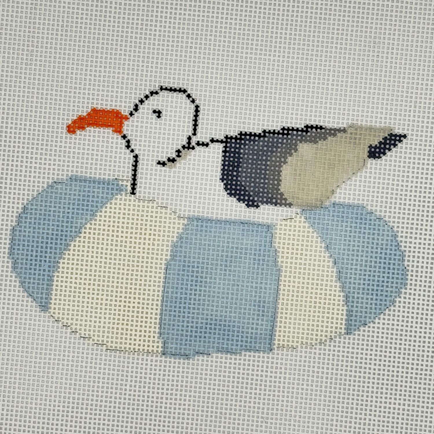 Seagull on Inner Tube