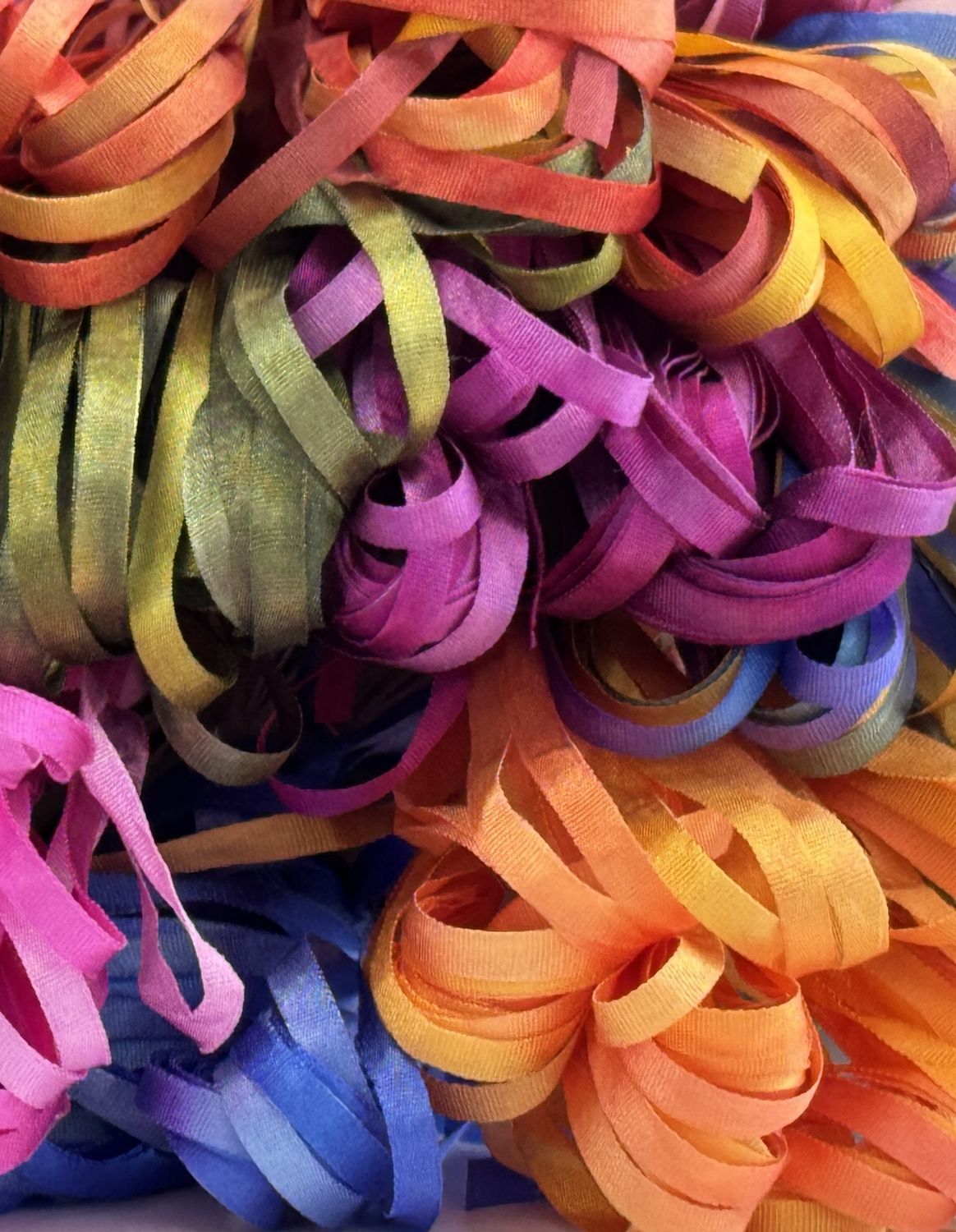 Ribbon techniques for needlepoint