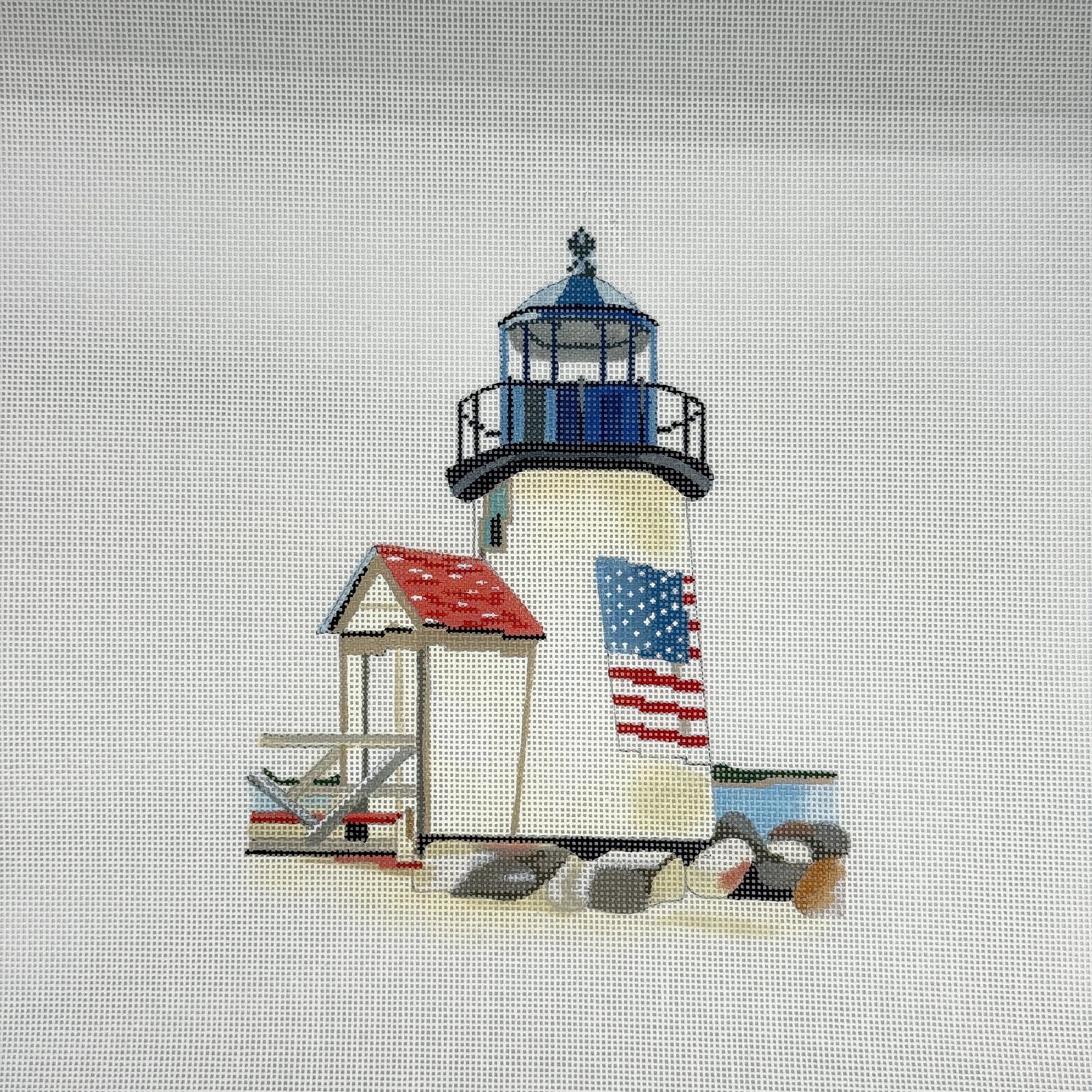 Lighthouse w/Flag