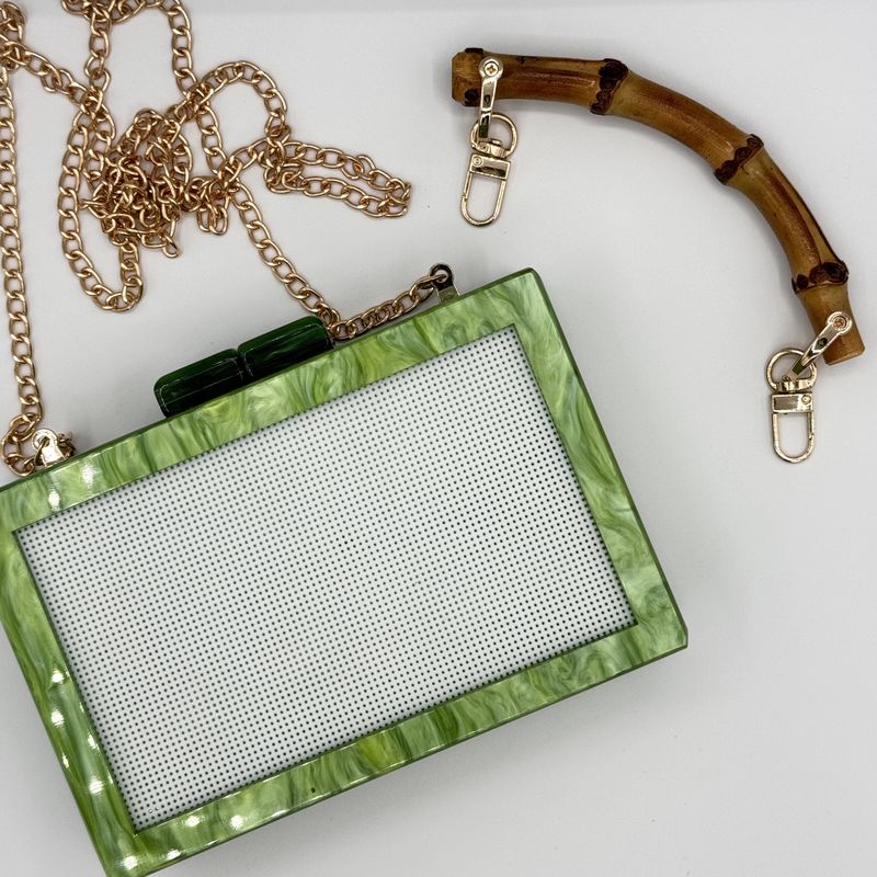 Acrylic Clutch-Lime