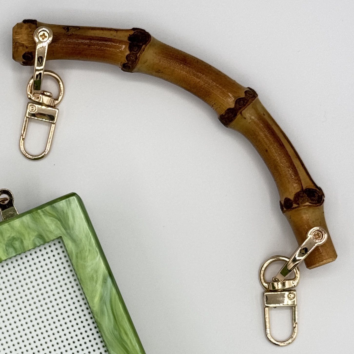 Bamboo Handle for Acrylic Purse