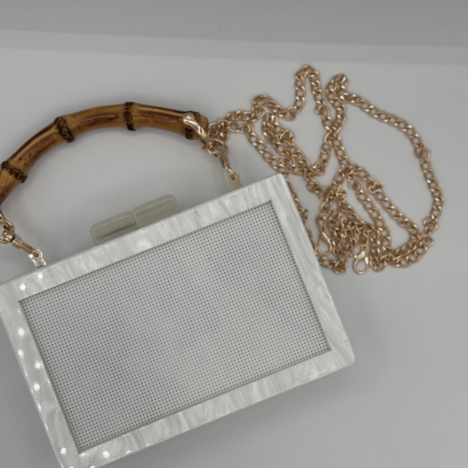 Acrylic Clutch - White