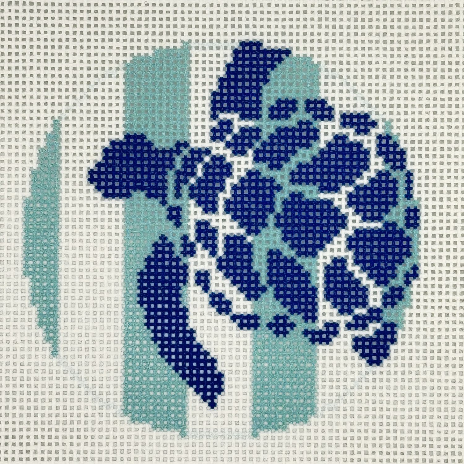 Turtle on Blue Stripes