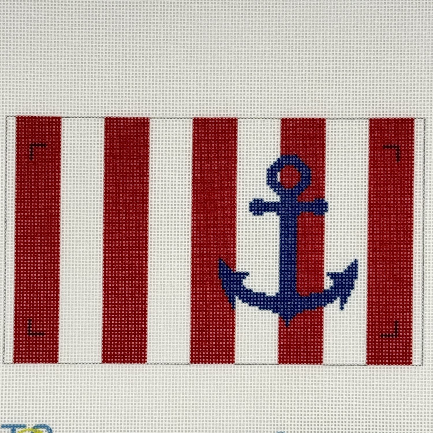 Anchor on Red Stripes