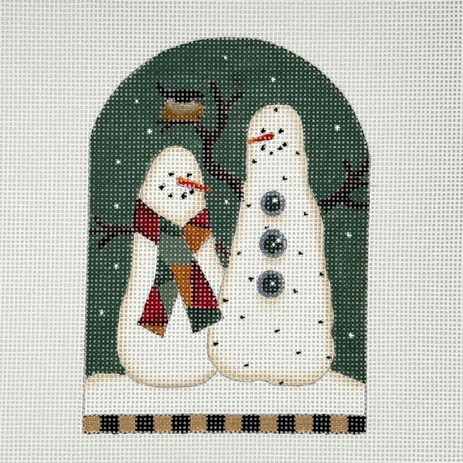 2 Snowmen on Green