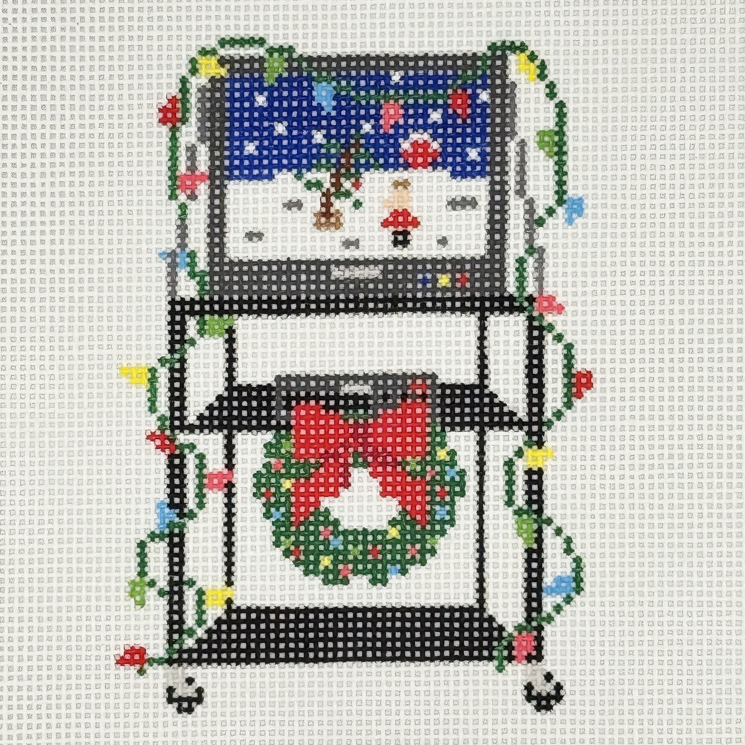 Classroom Christmas TV Cart