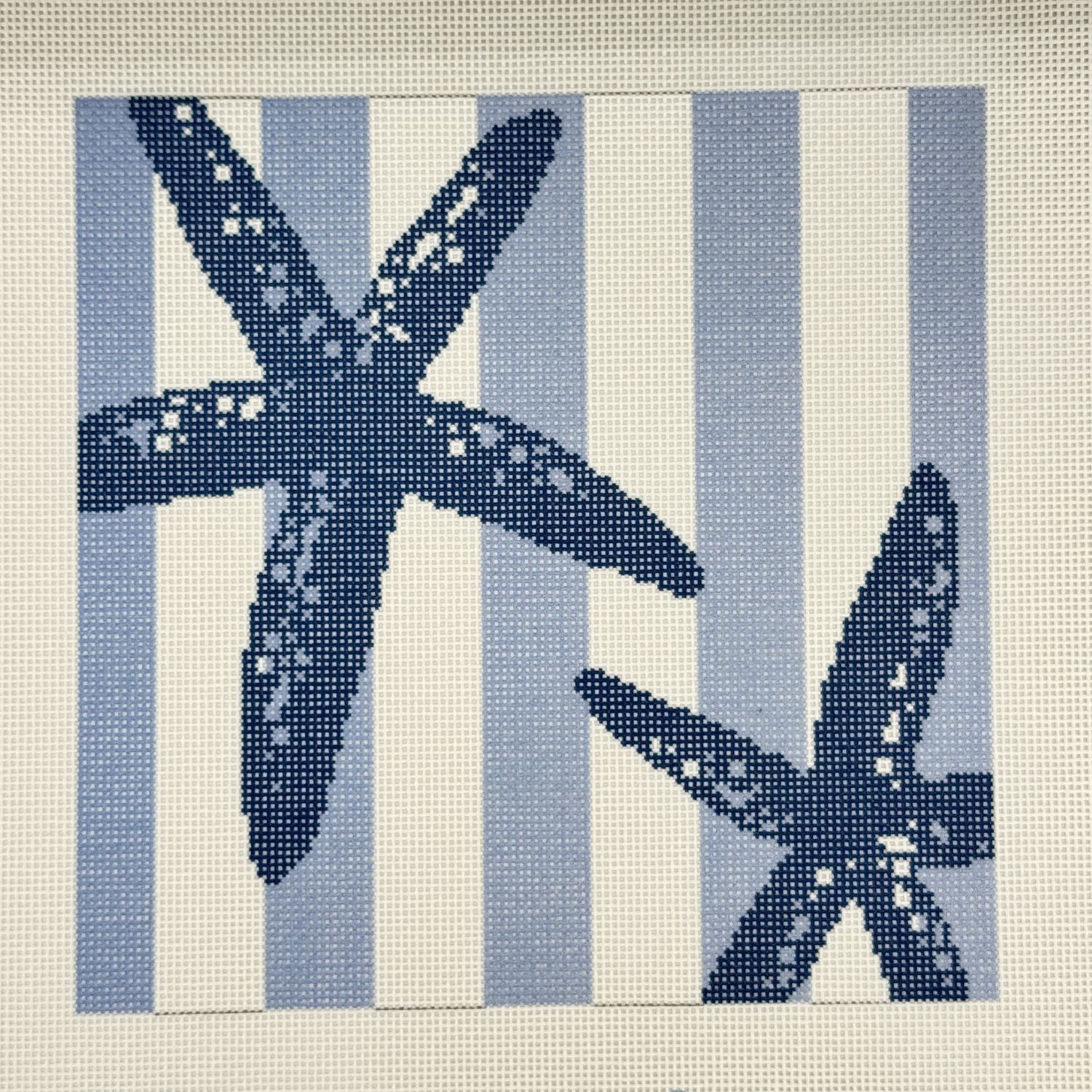 Starfish on Blue Stripe