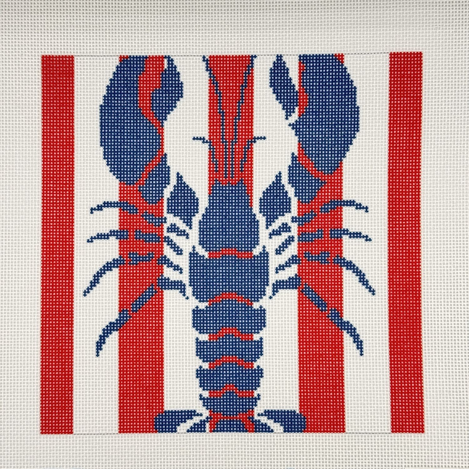 Lobster on Red Stripes
