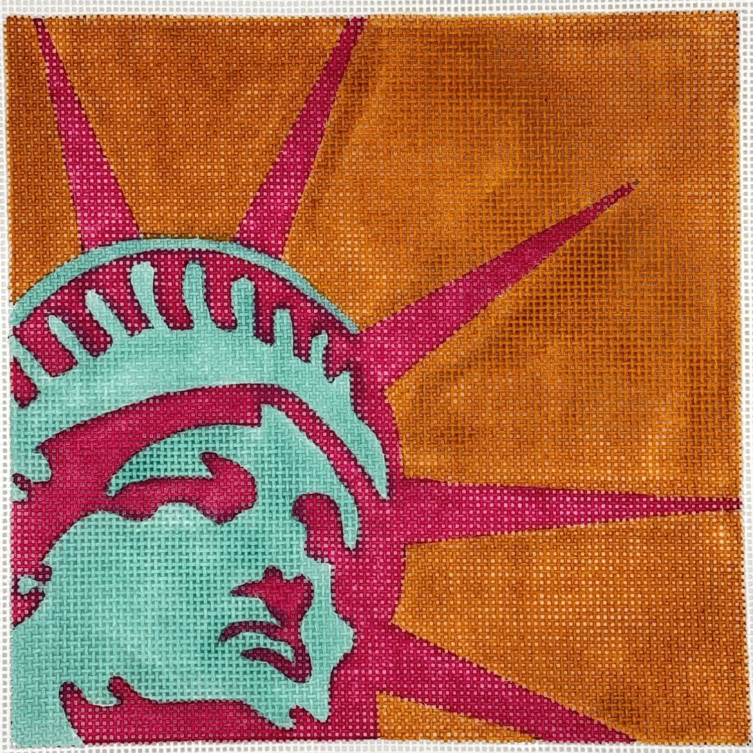 Statue of Liberty - Orange, Pink, Aqua