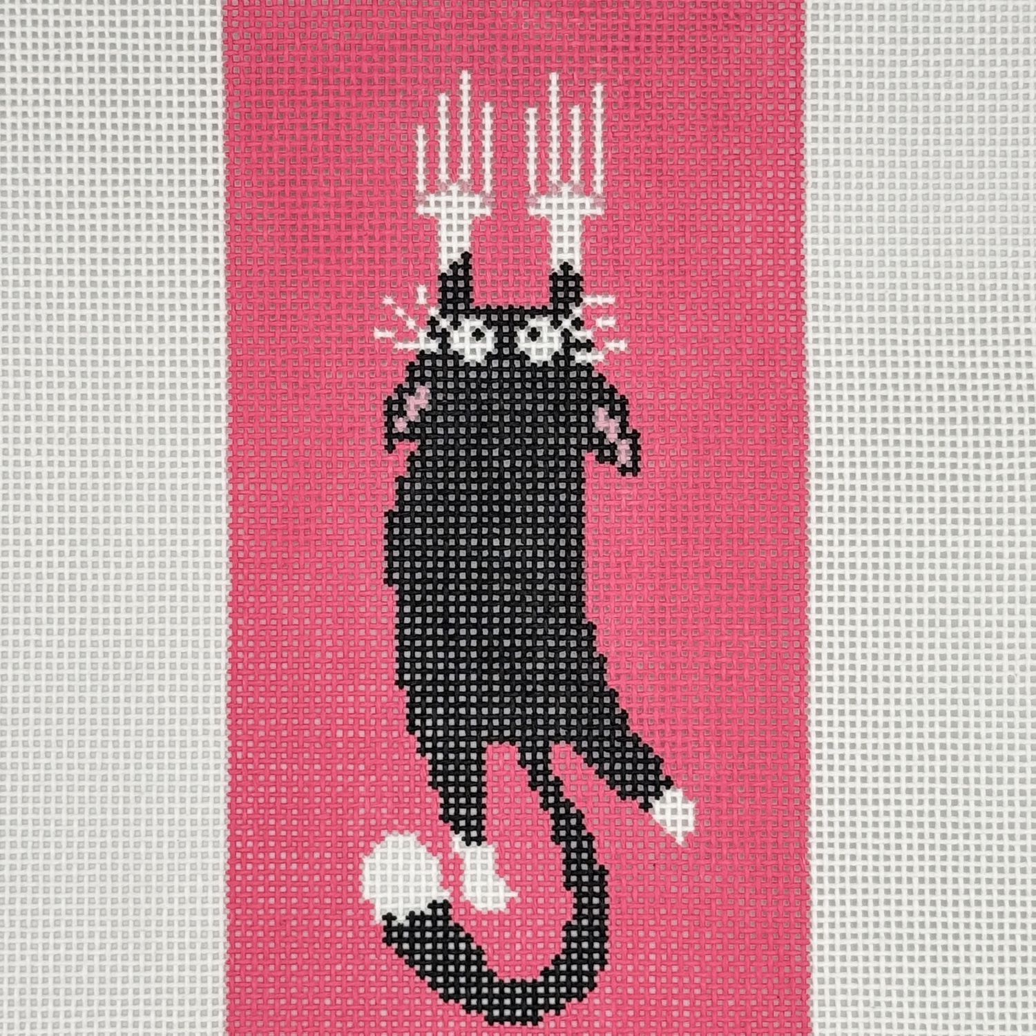 Black Cat Tapestry - Pink