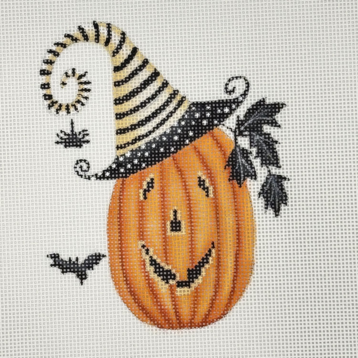 Pumpkin with Striped Hat