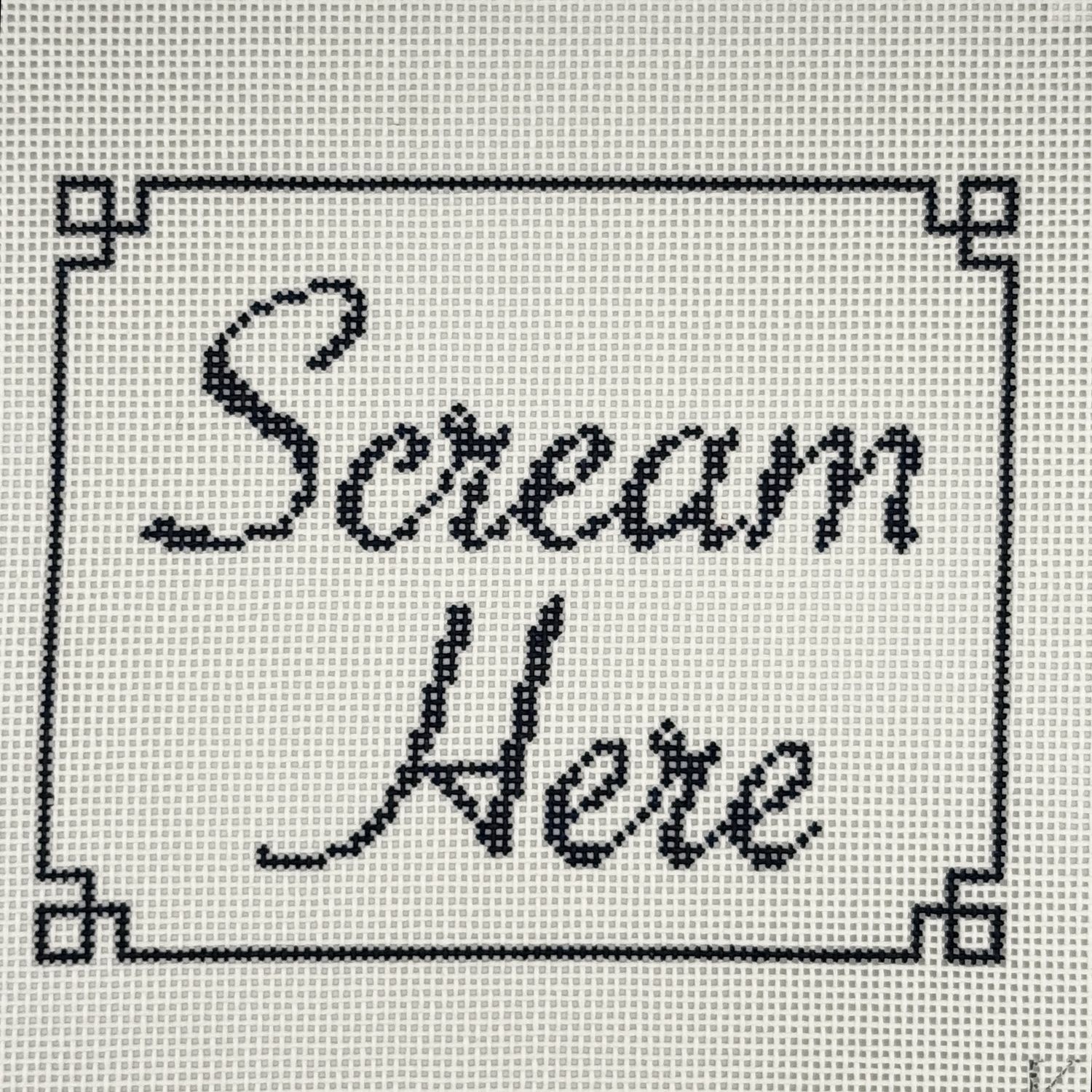 Scream Here Pillow