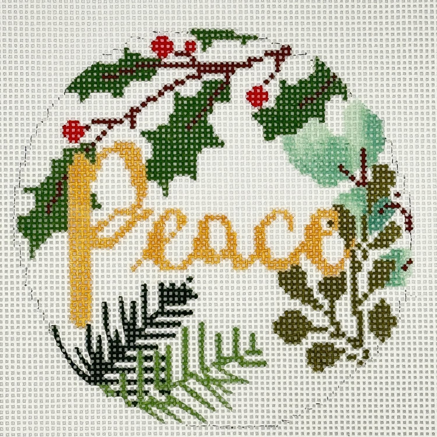 Peace Orn. White/Gold