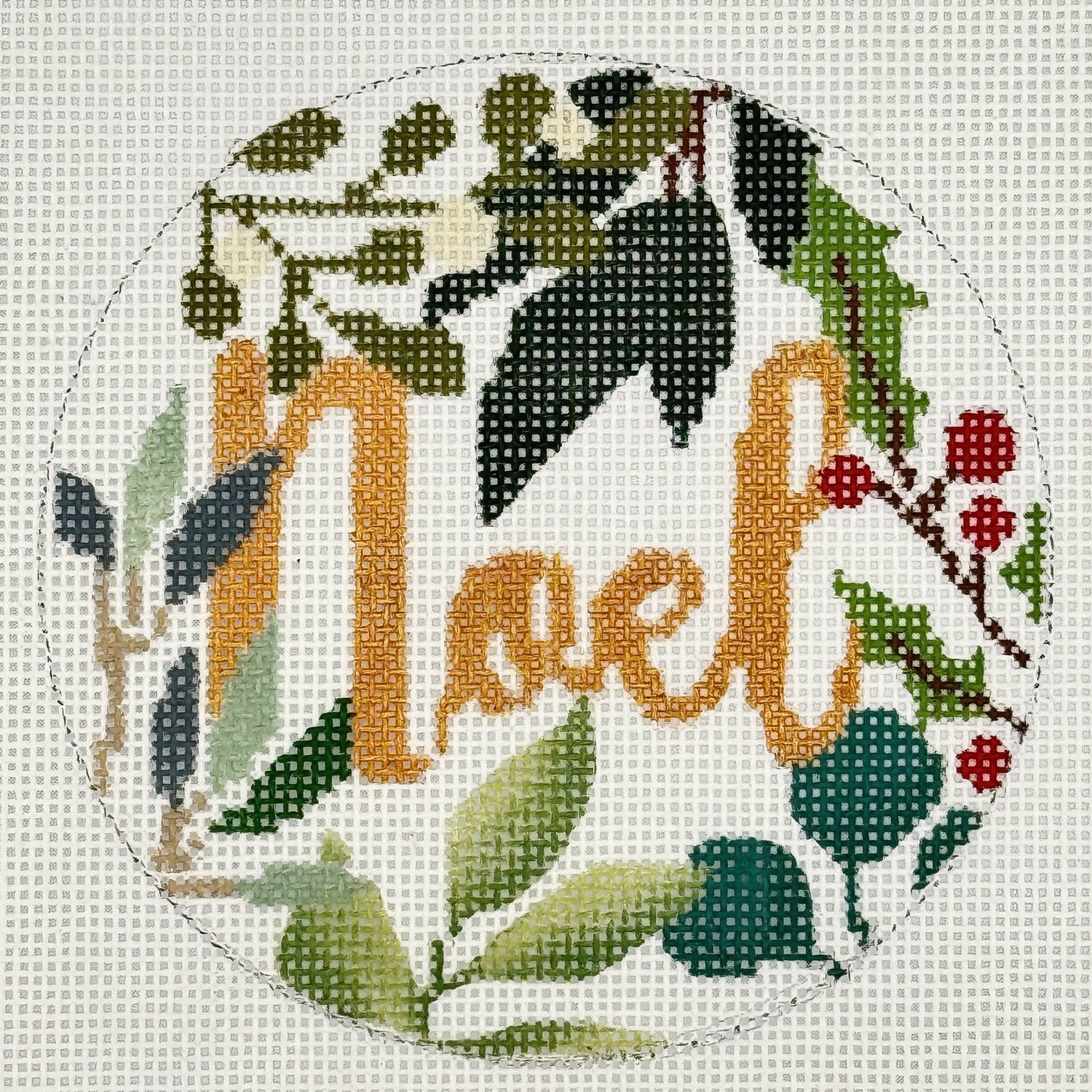 Noel Orn. White/Gold