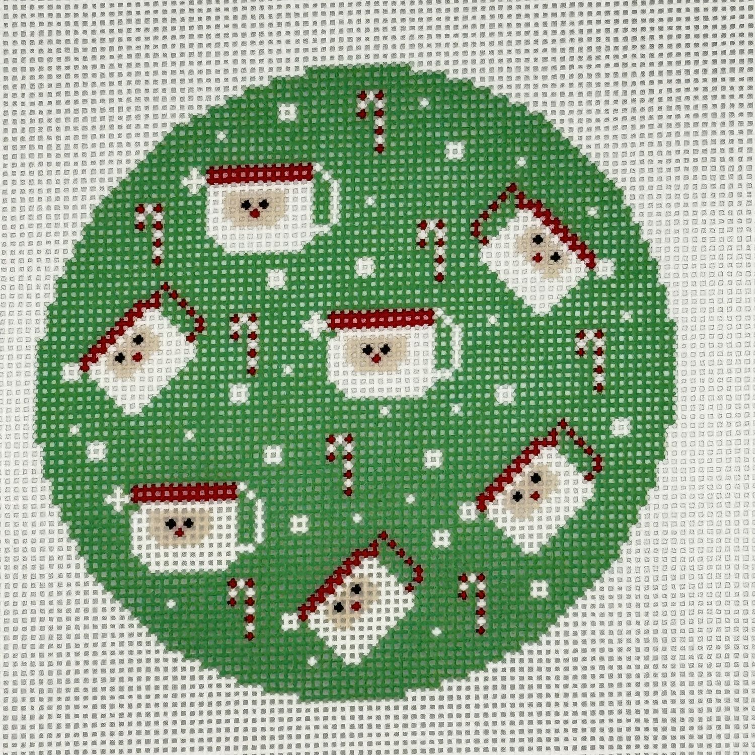 Green Santa Mug Round