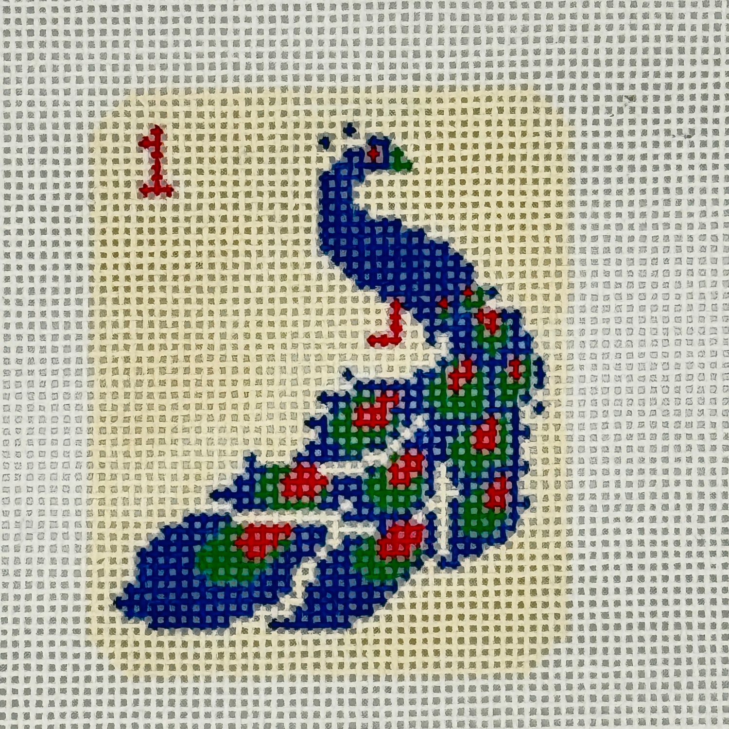 Mahjong 1 Bam Red/Navy