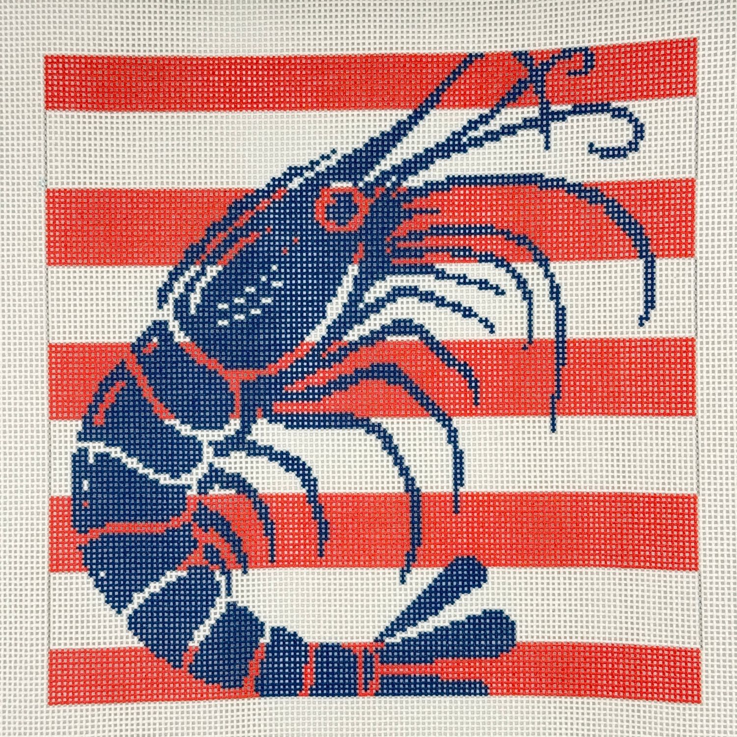 Shrimp on Coral Stripes