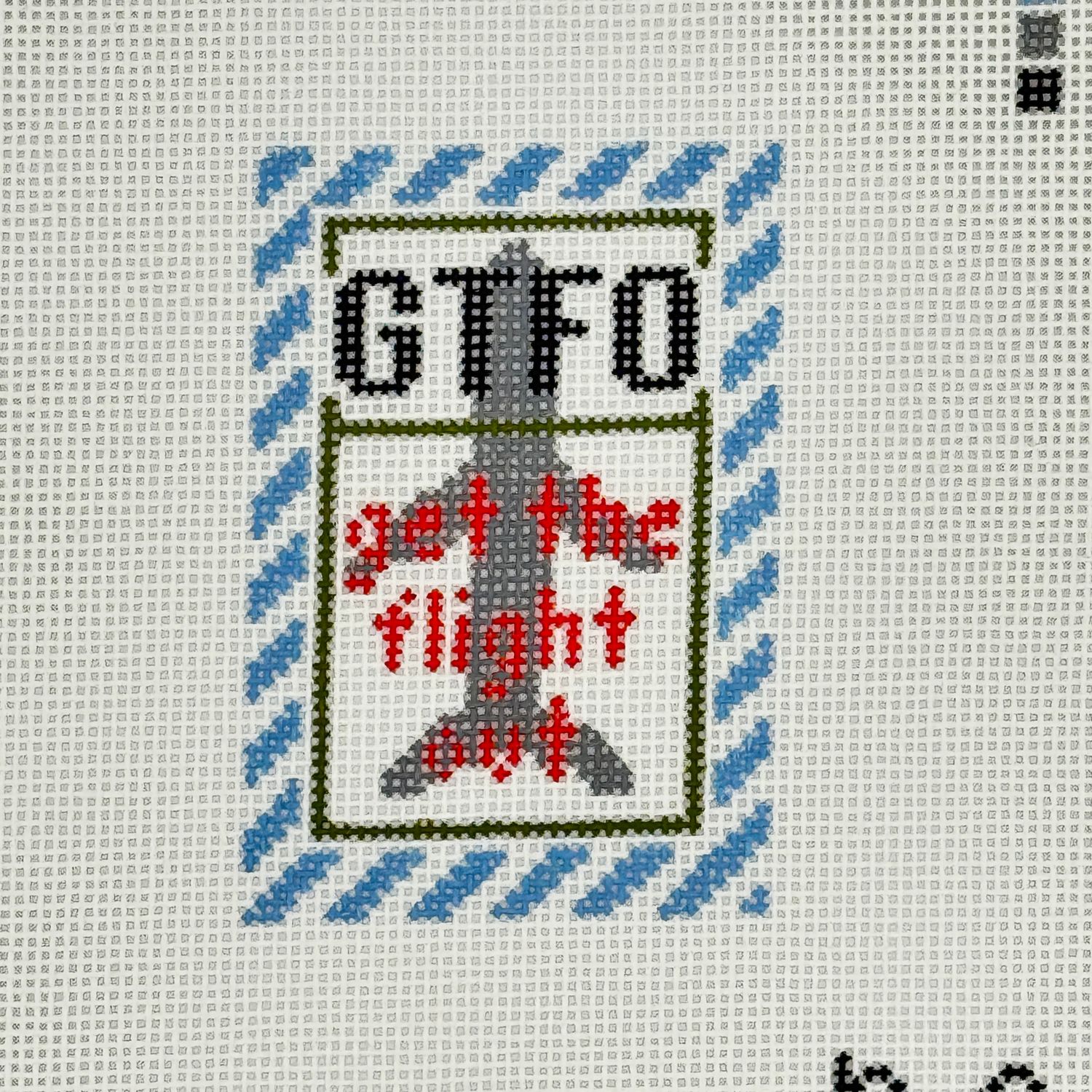 Get the Flight Out  - small blue