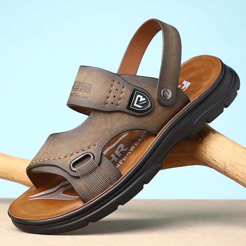 Sandals for men, simple and casual water wading shoes, beach shoes, summer new trend, soft sole dual-use slippers, anti slip san