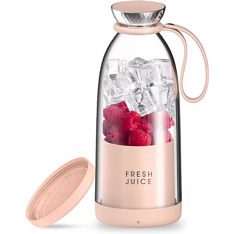Portable 2400mAh Wireless Fruit Mixers USB juicer Fresh Juice Bottle Blender Plus 6 Blades Food Milkshake Ice Crush Cup 500 ml