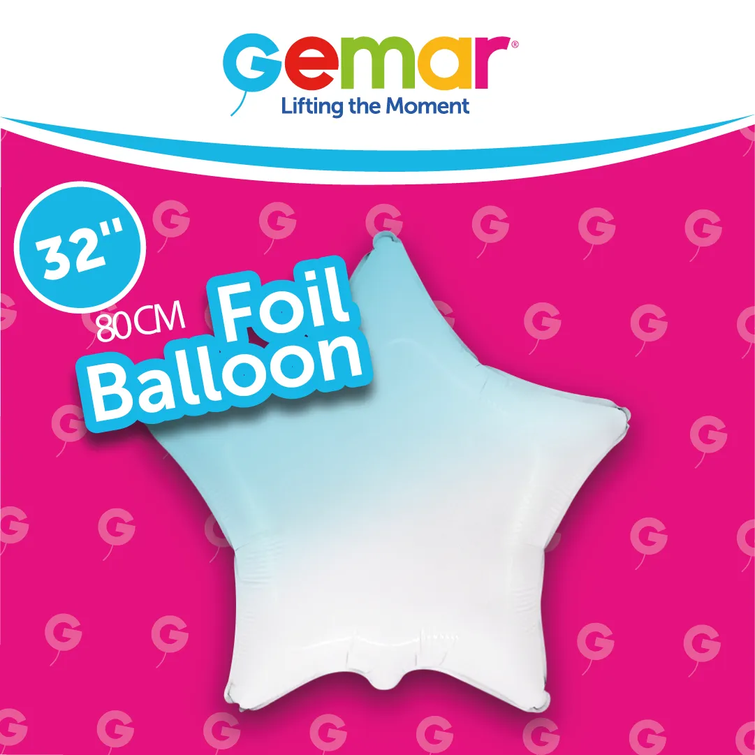 Baby Blue Gradient  Star 173543 32"