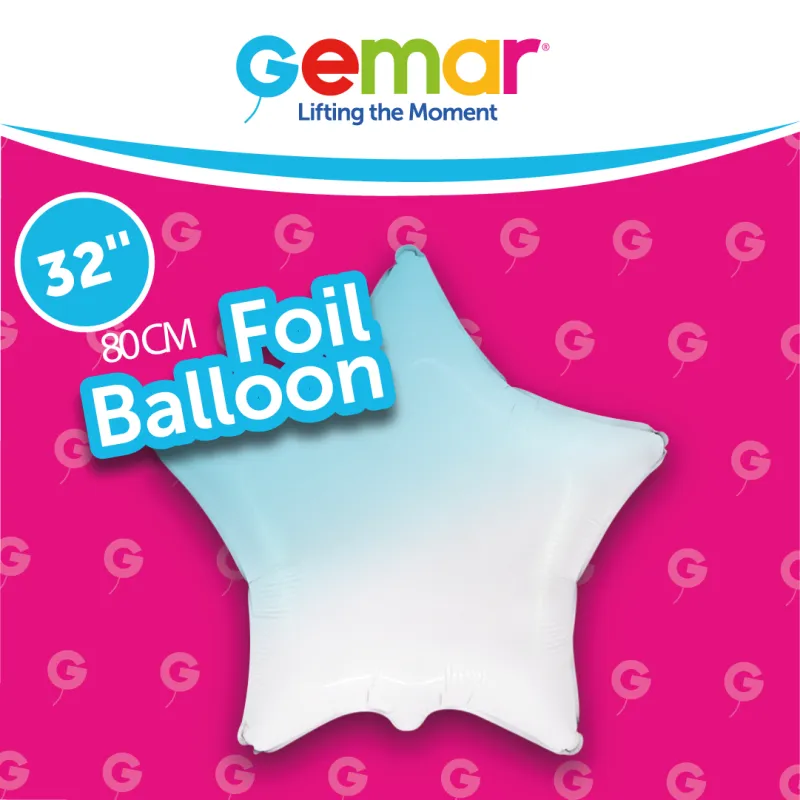 Baby Blue Gradient  Star 173543 32"