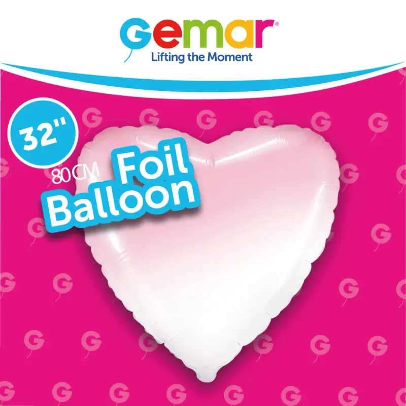 Baby Pink Gradient Heart 174366 18"