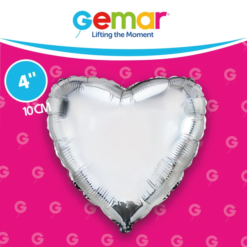 Silver  Heart 173987 4"