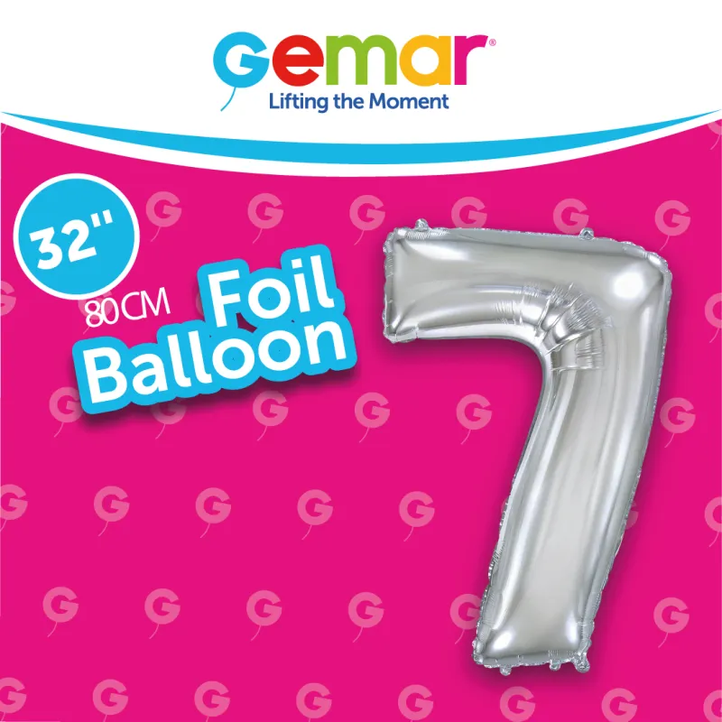 Number 7 Silver 171570 32"