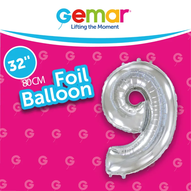 Number 9 Silver 171594 32"