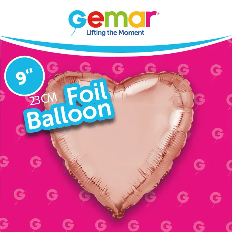 Rose Gold Heart 173949 9"
