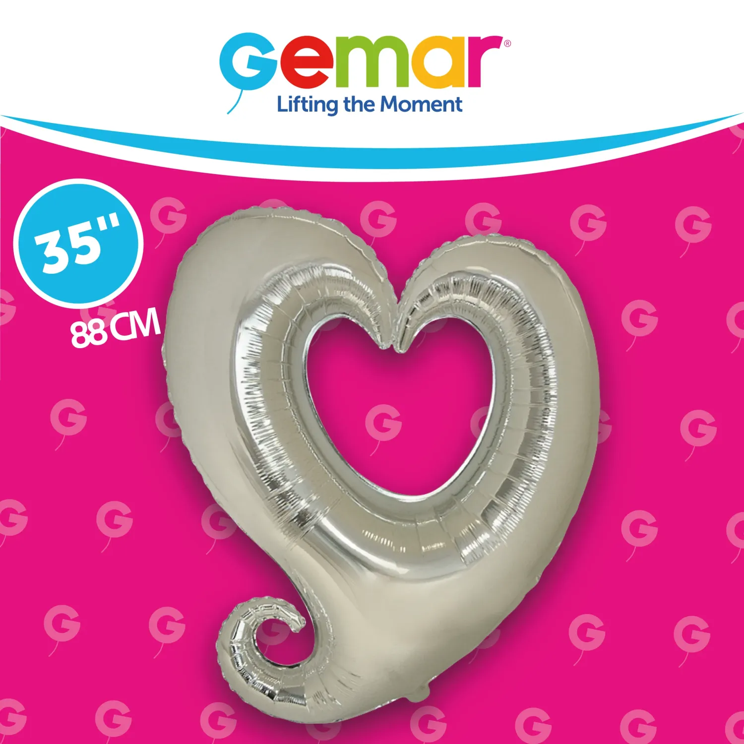 Silver Shape Heart  174694 35"