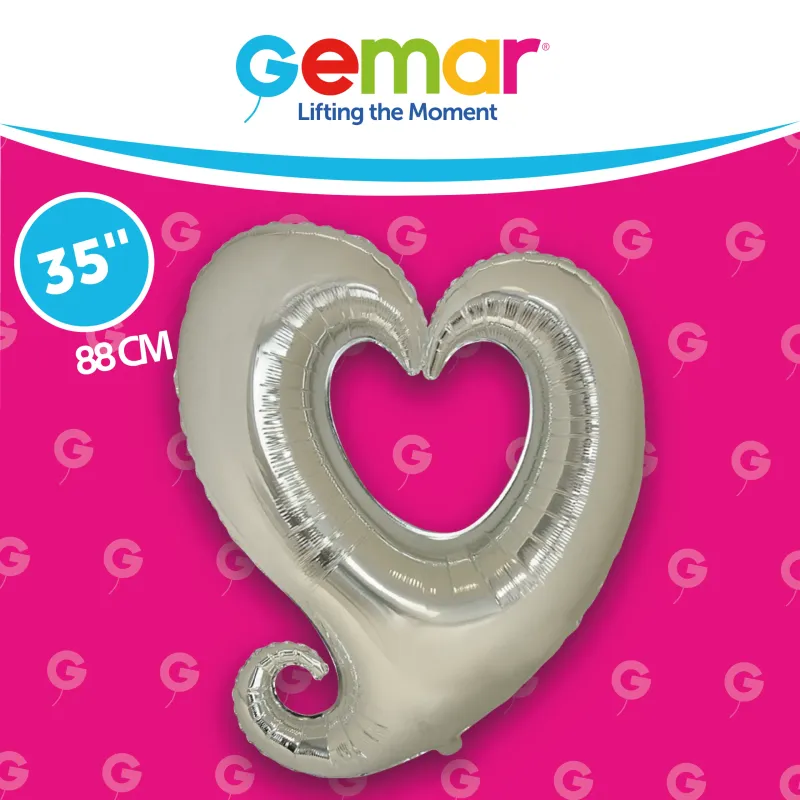 Silver Shape Heart  174694 35"