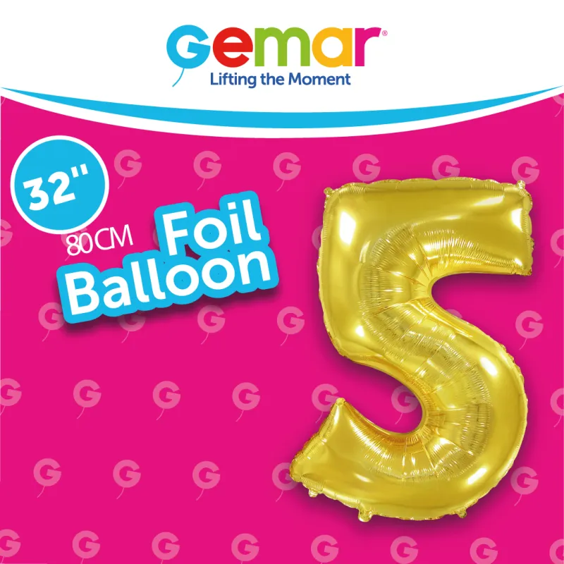 Number 5 Gold 171358 32"
